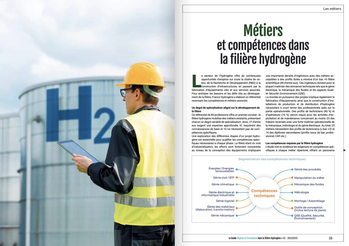 Quand la filière hydrogène lance son guide emploi-formation !